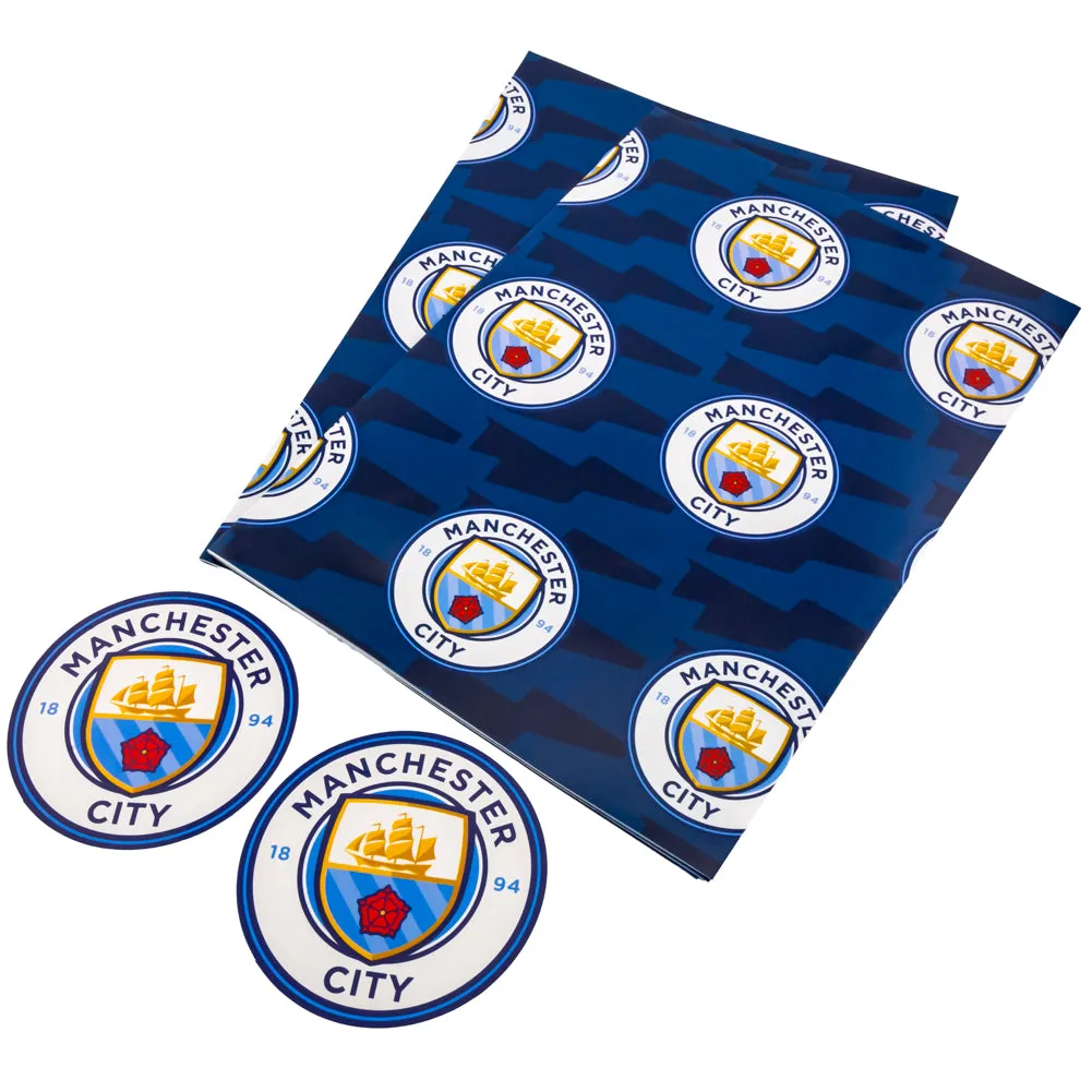 Manchester City FC Gift Wrap with Text