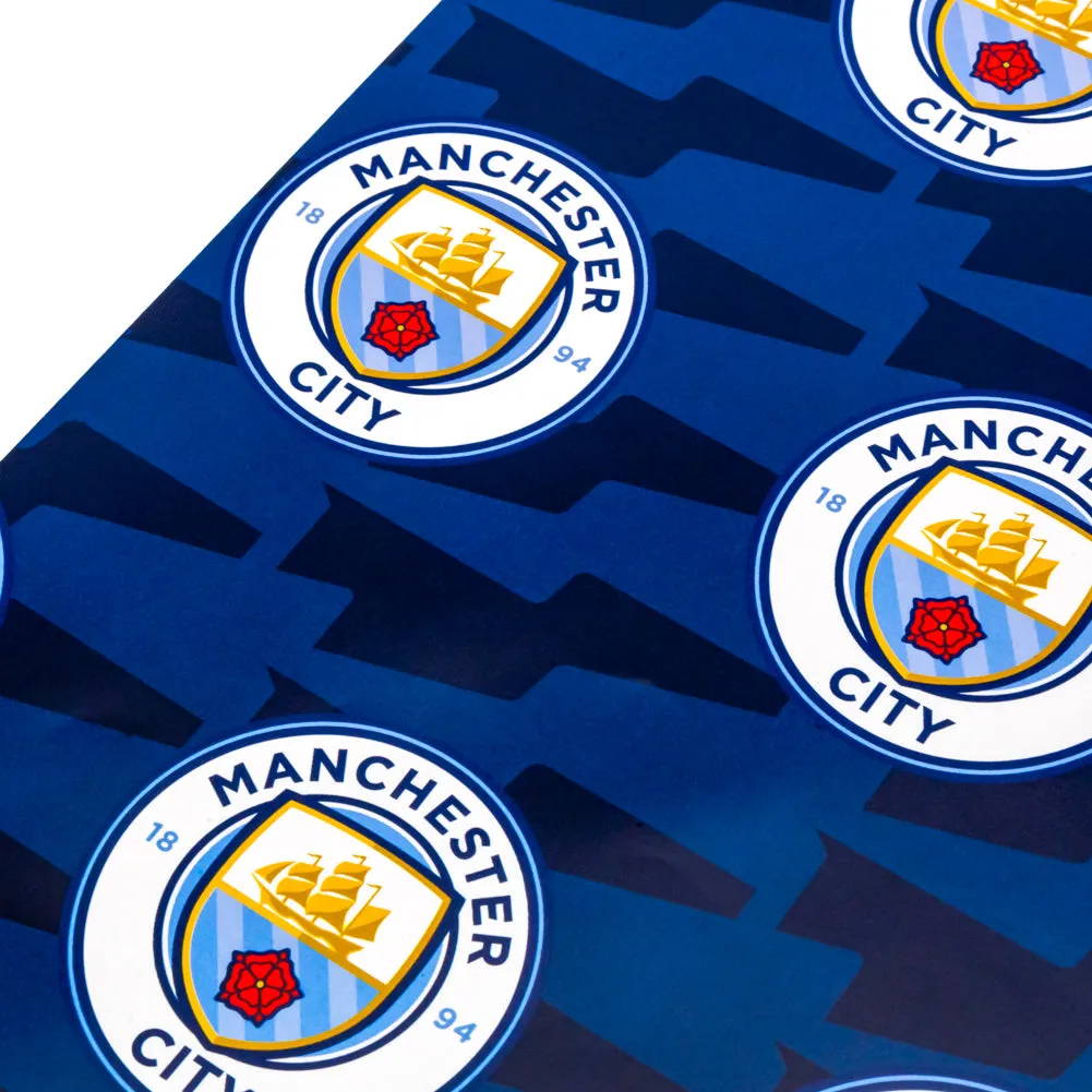 Manchester City FC Gift Wrap with Text