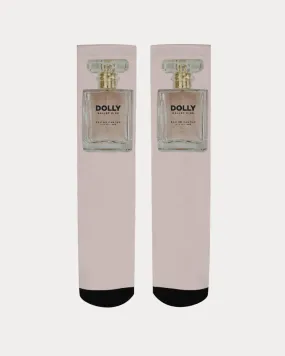 Ballet Pink Women's Socks in Perfume Bottle Design by Dolly