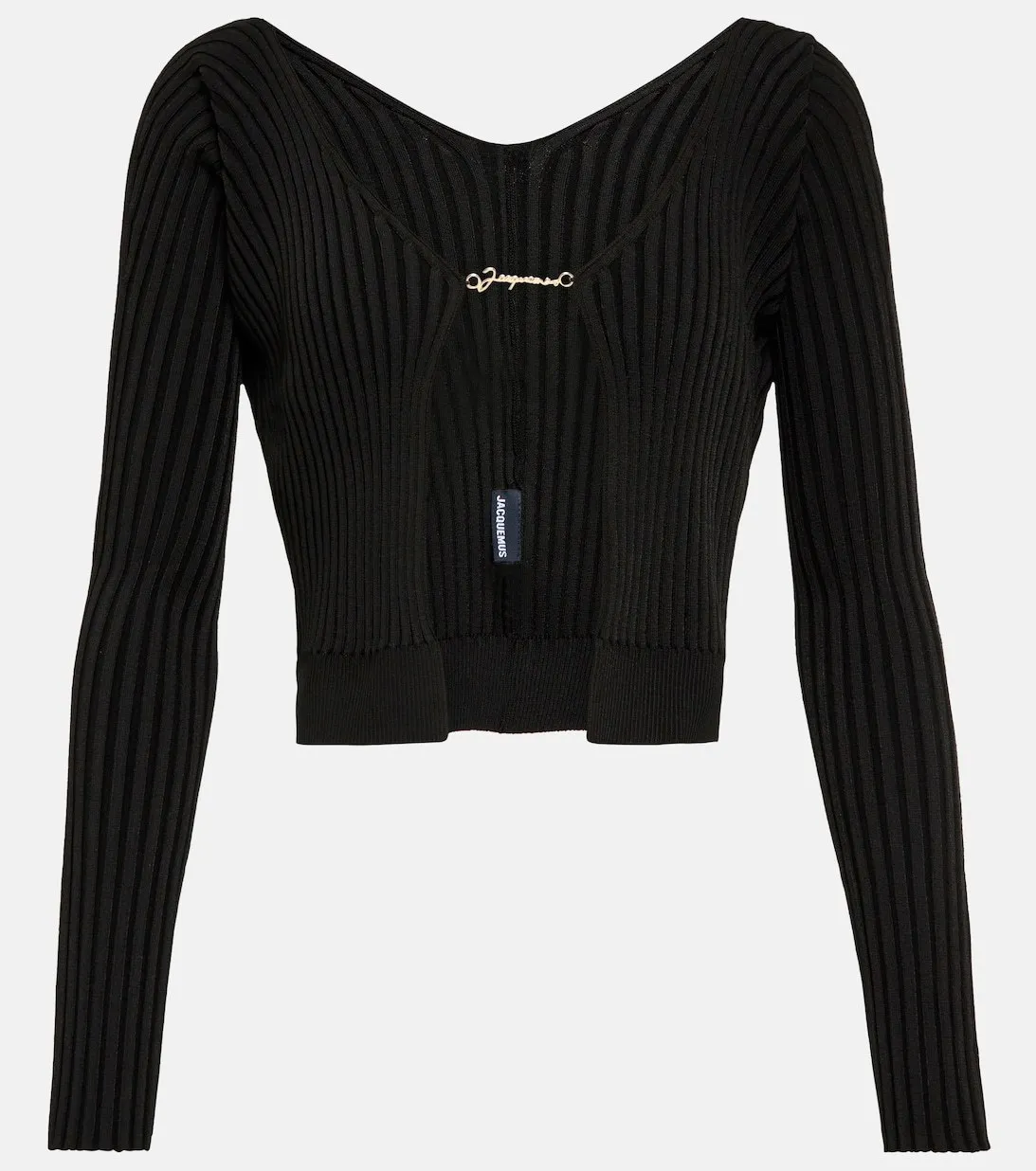 JACQUEMUS Plain Long Sleeve Party Top