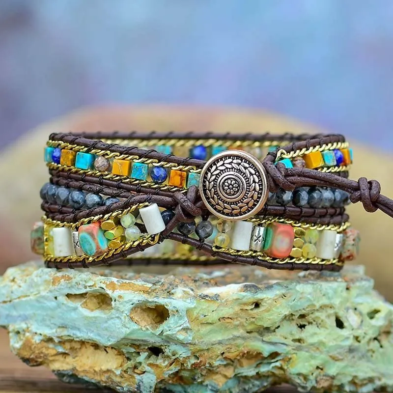 Earth Emperor Jasper Wrap Bracelet