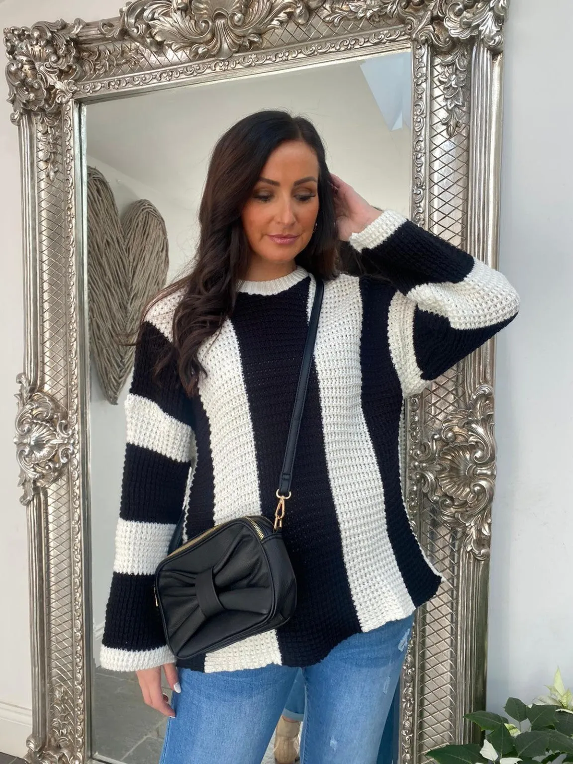 Vertical Stripe Knitted Jumper Joelle