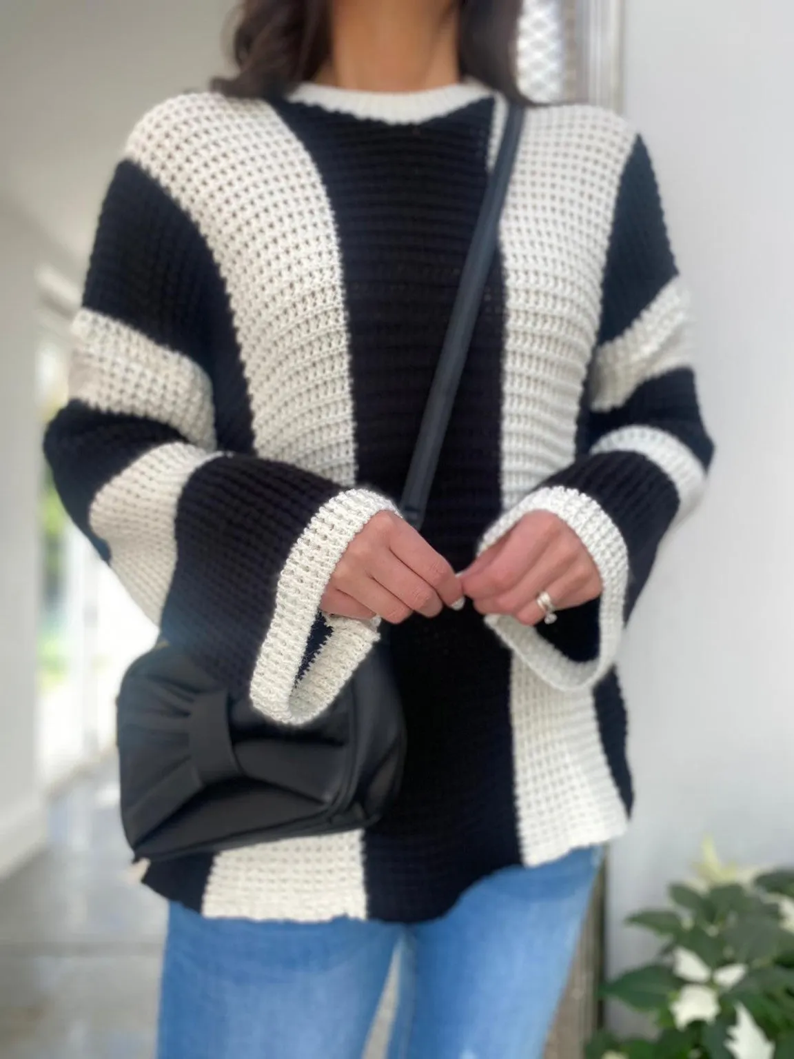 Vertical Stripe Knitted Jumper Joelle