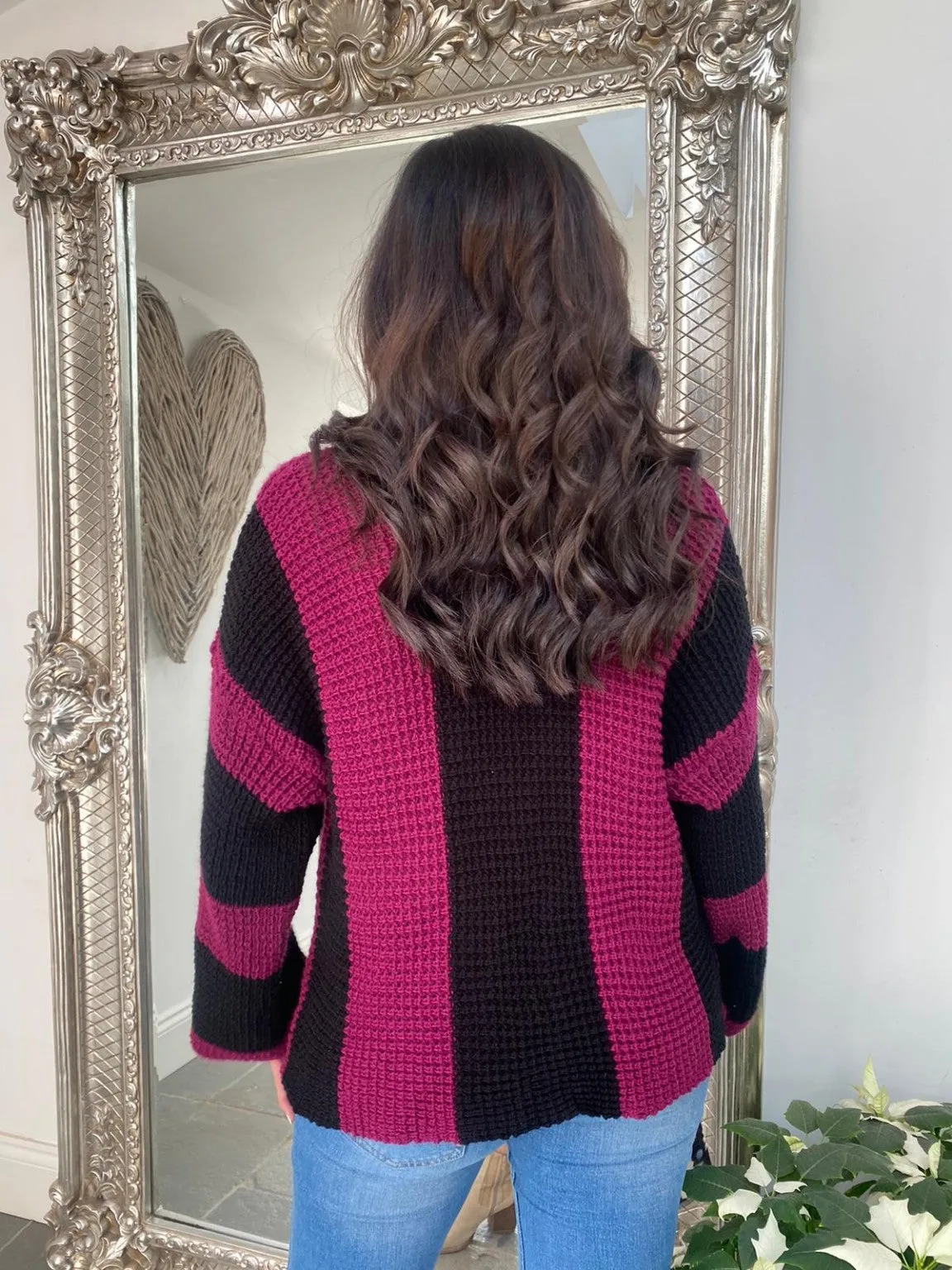 Vertical Stripe Knitted Jumper Joelle