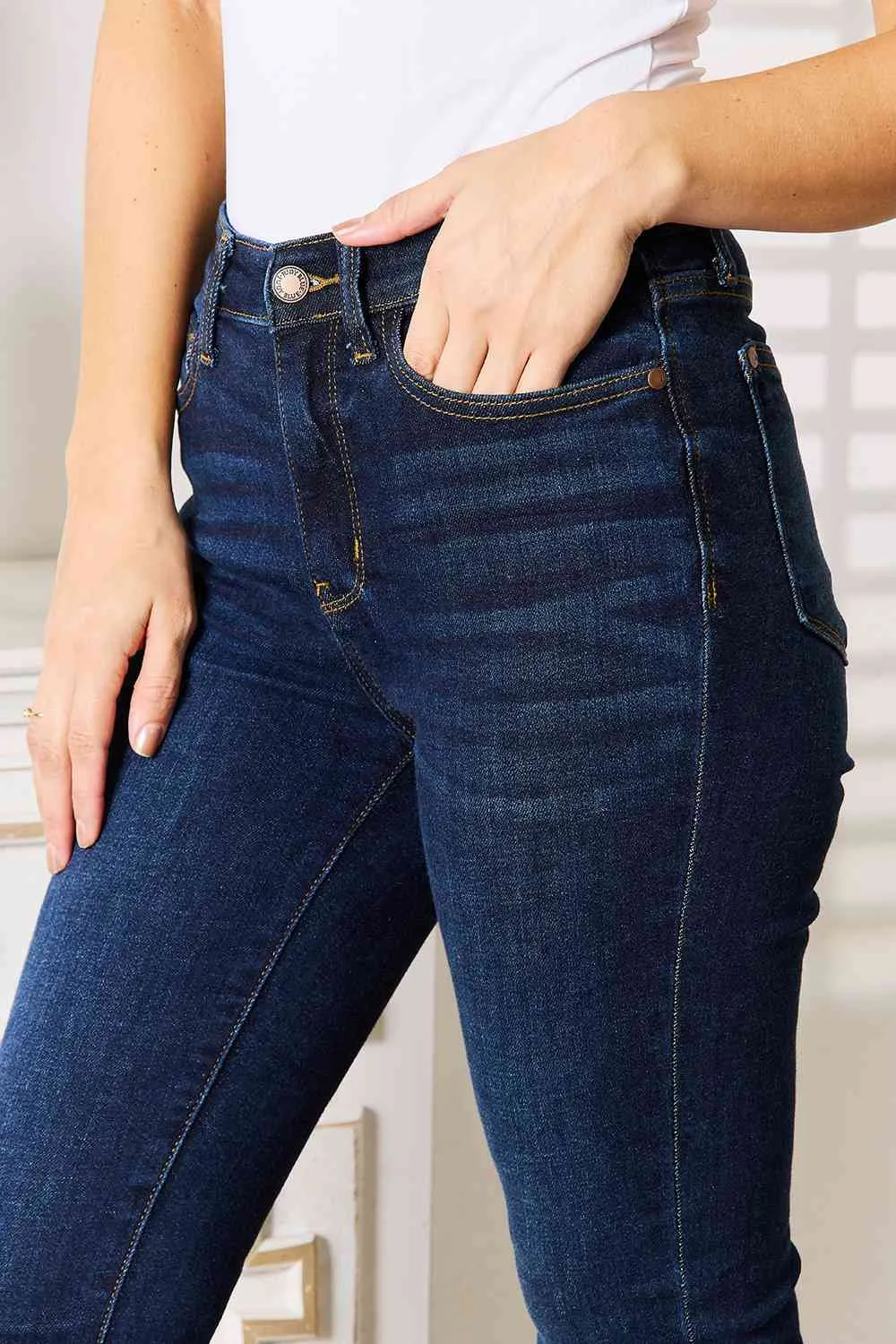 Judy Blue Full Size Skinny Jeans Pockets