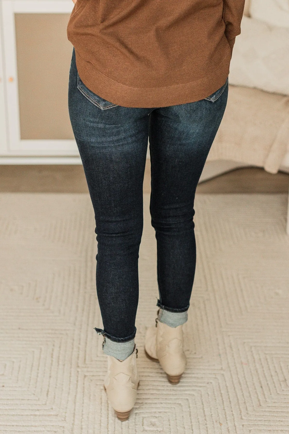 Button Fly Skinny Jeans