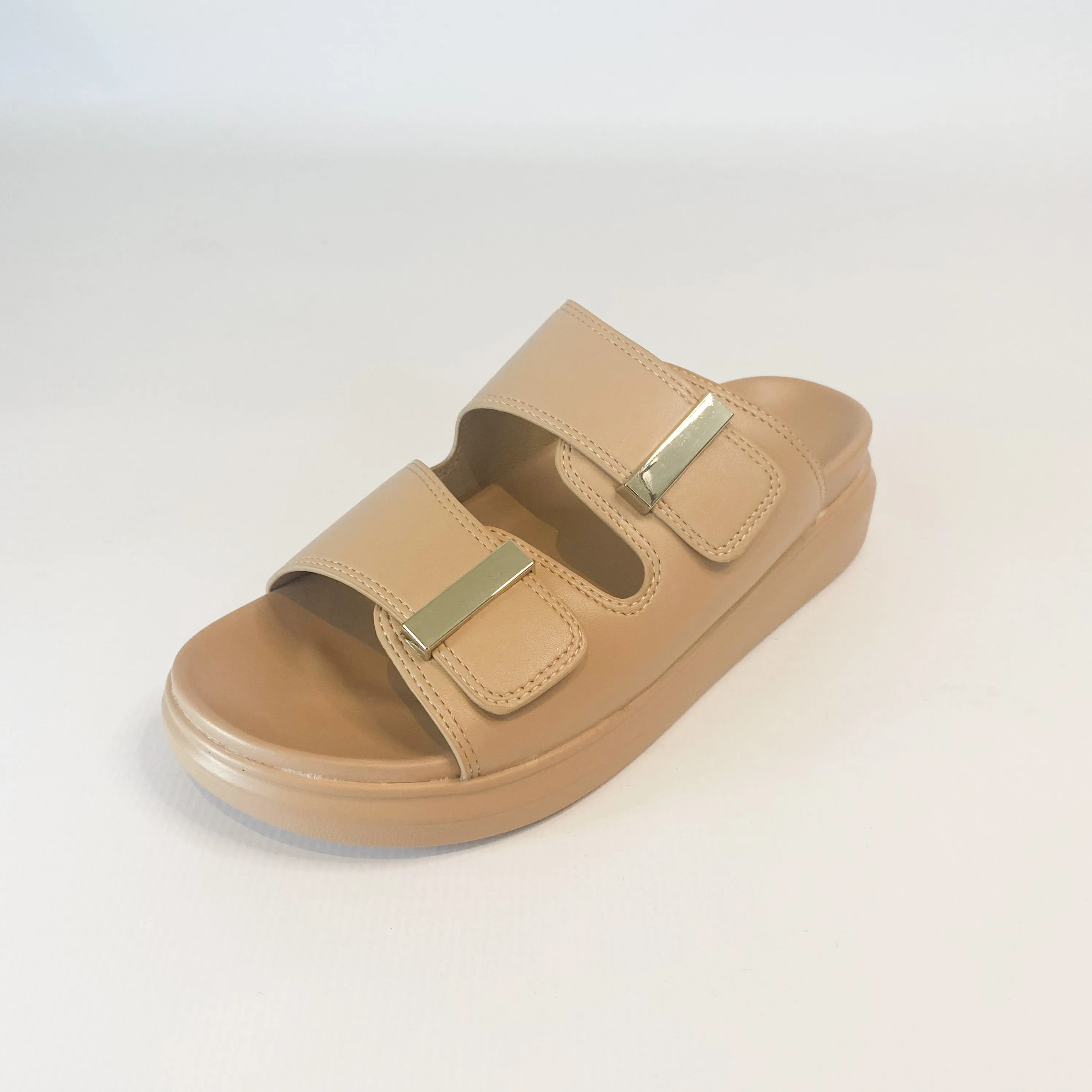 Beige Double Strap Sandal