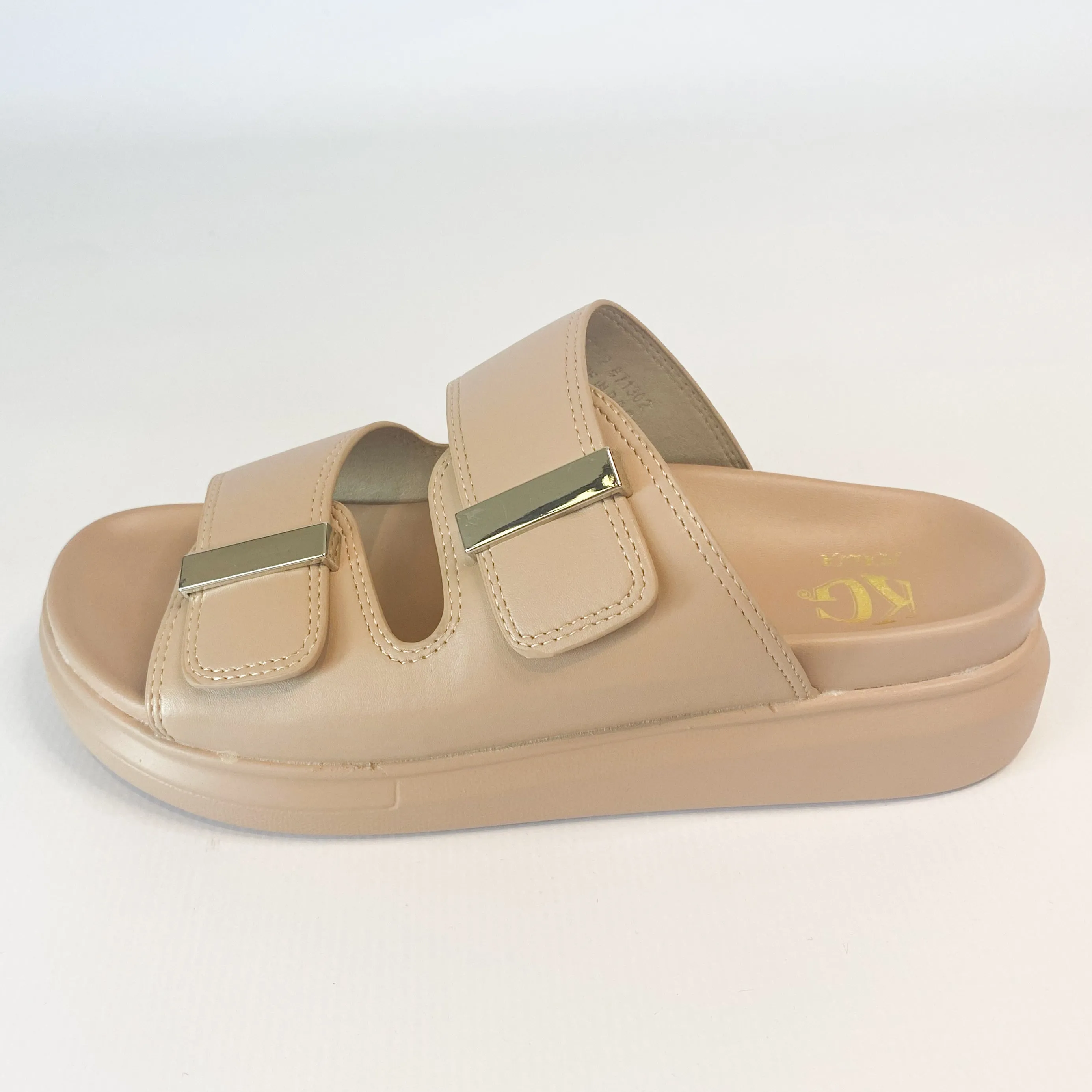 Beige Double Strap Sandal