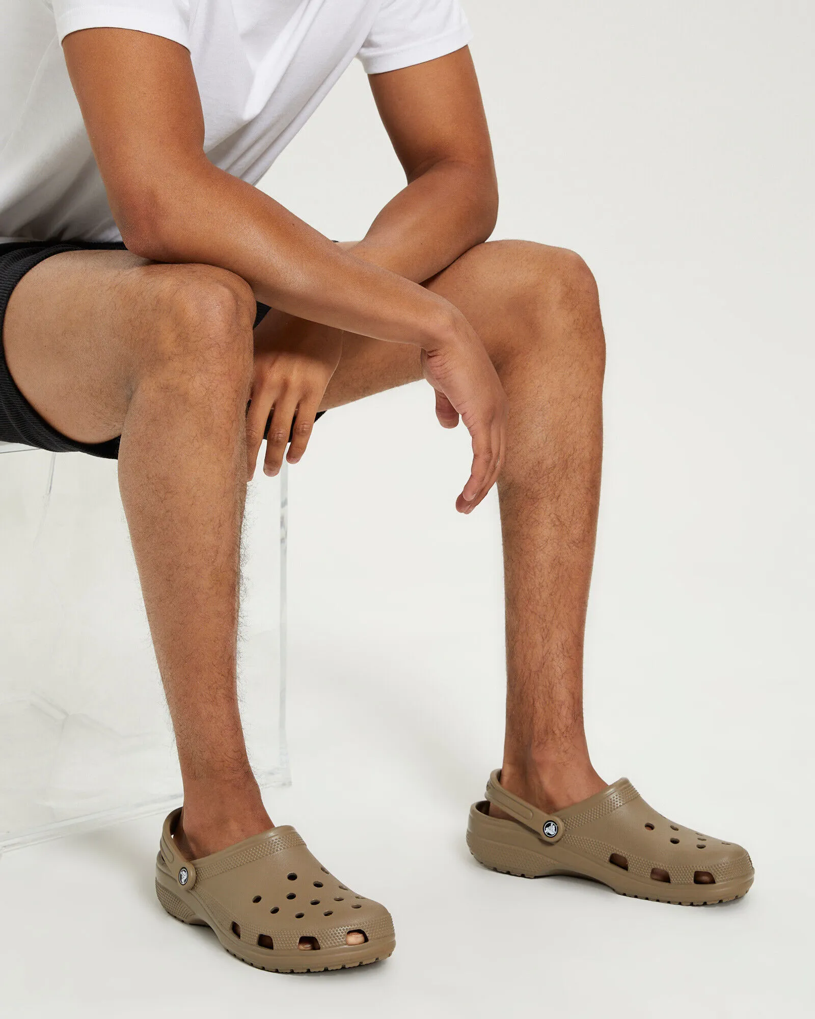 Khaki Crocs Classic Clogs