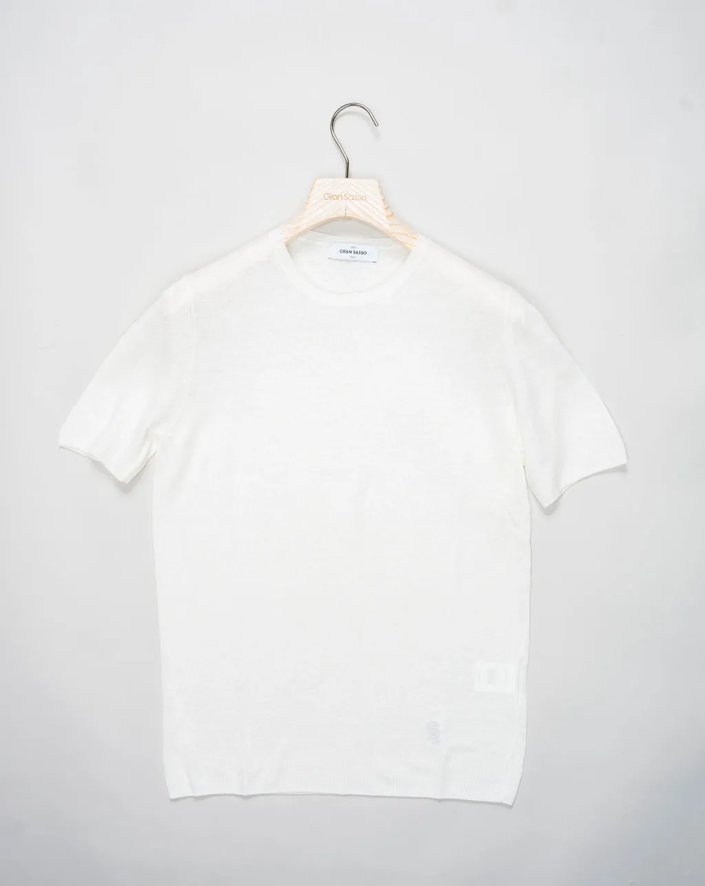 Knitted Linen T-Shirt in White