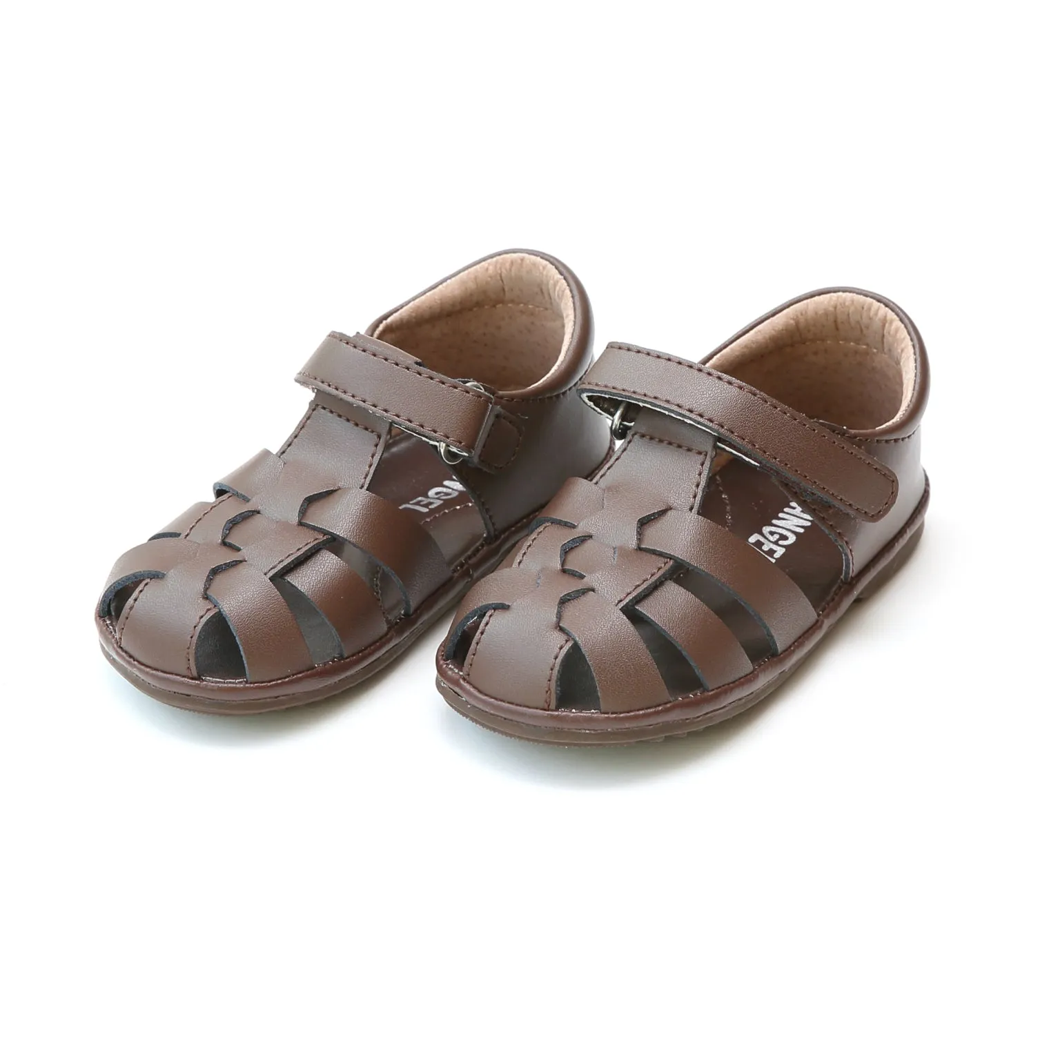 Brown Leather Fisherman Sandal for Babies