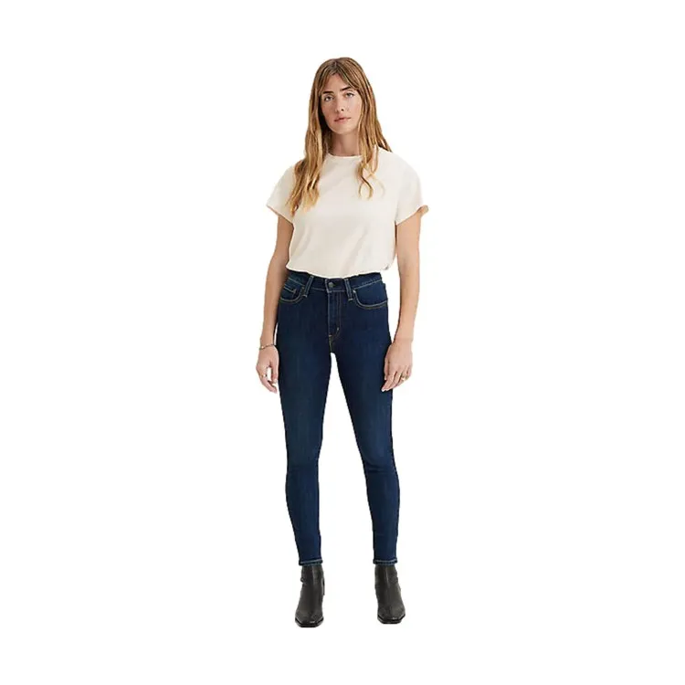 High Rise Skinny Blue Jeans in Donna Blue Story