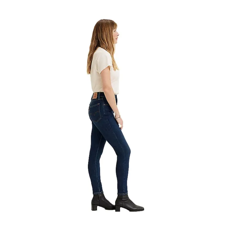 High Rise Skinny Blue Jeans in Donna Blue Story