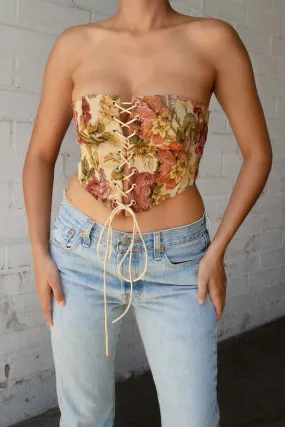 Light Floral Corset Top