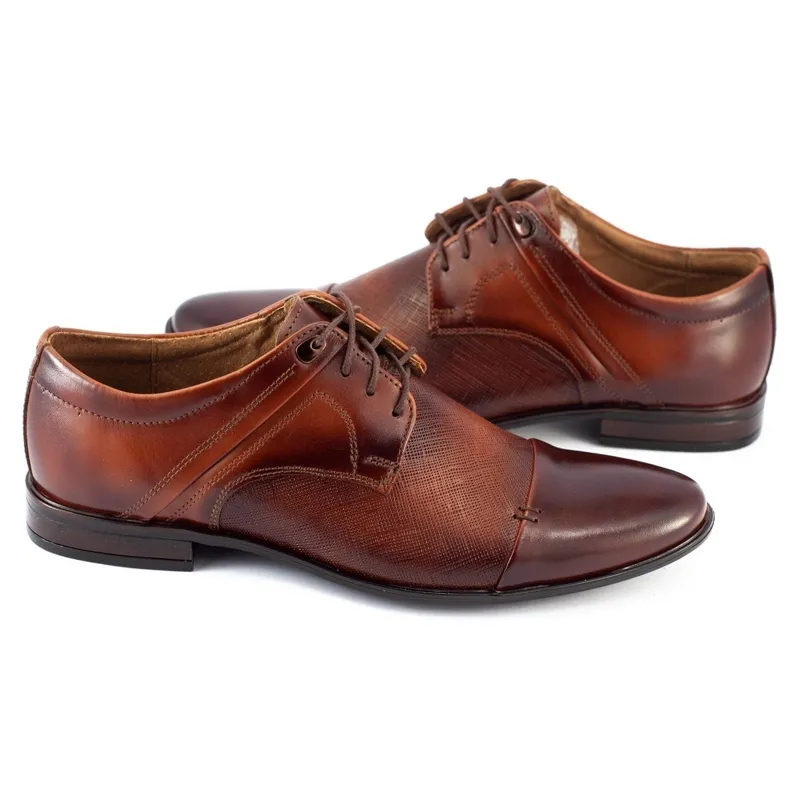 Luxury Brown Leather Men's Dress Shoes