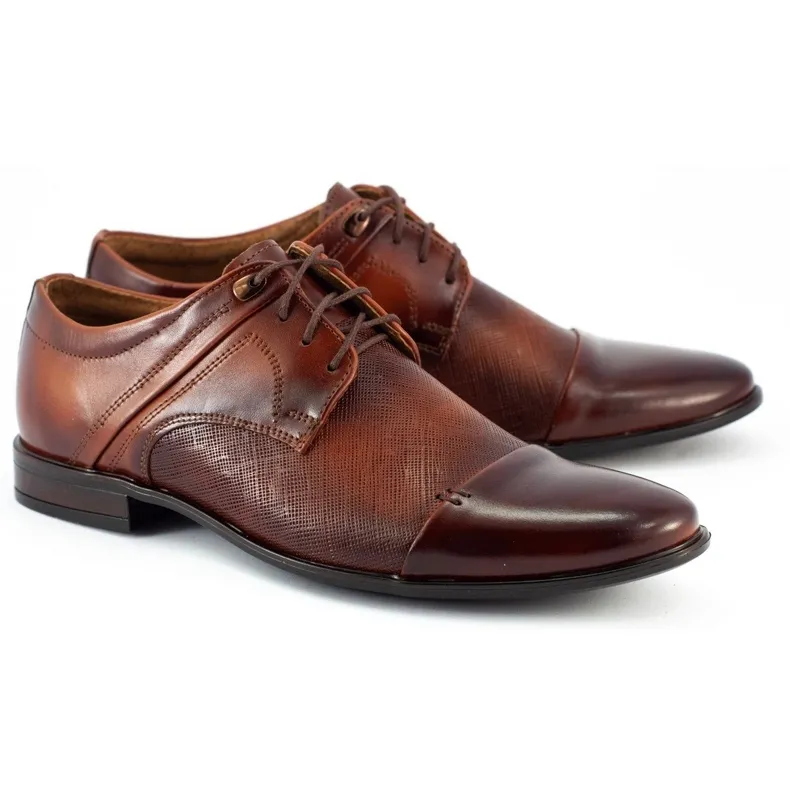 Luxury Brown Leather Men's Dress Shoes