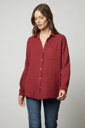 Cotton Gauze Button-up Shirt