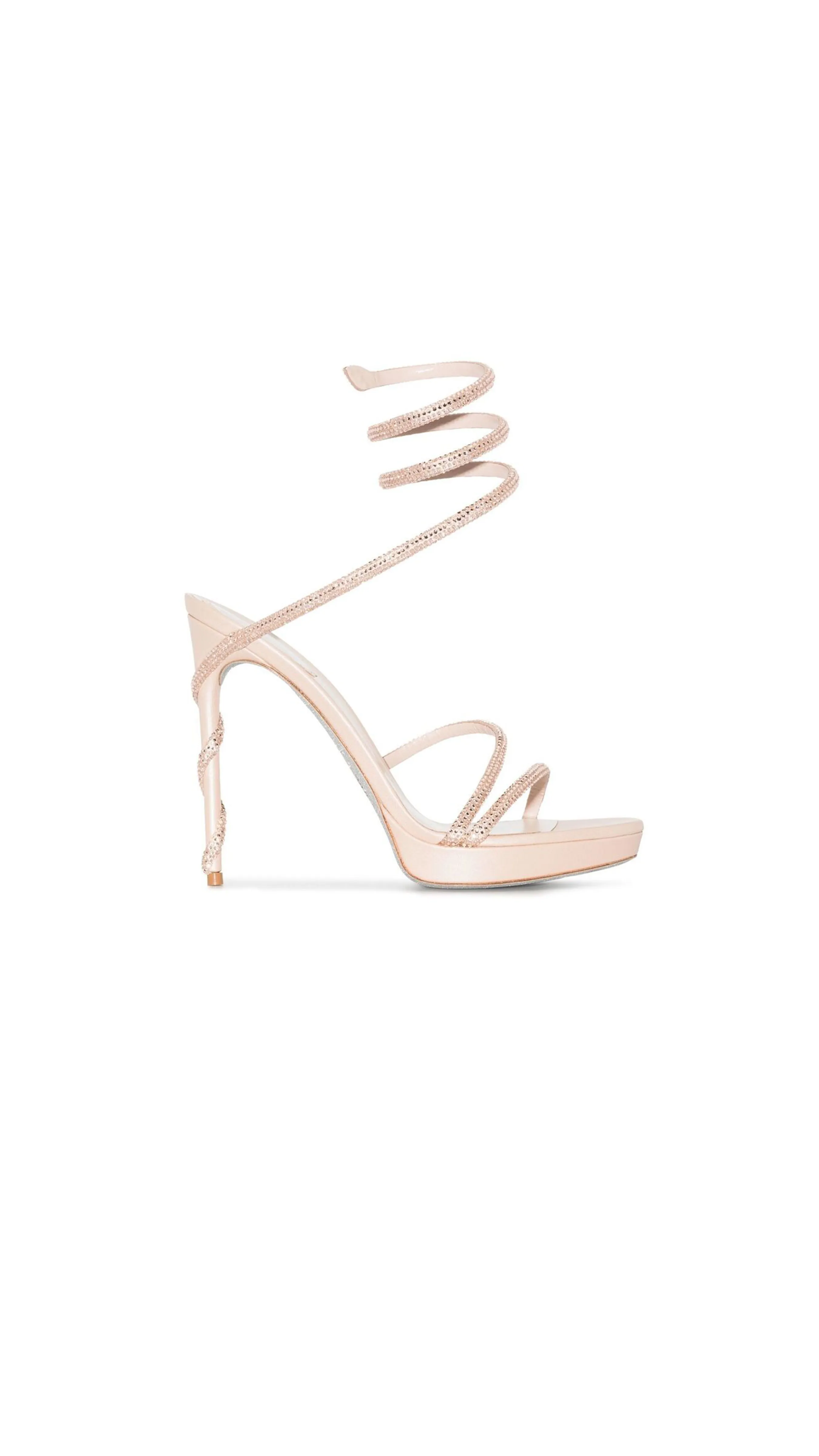 Light Pink Margot Crystal Platform Sandal