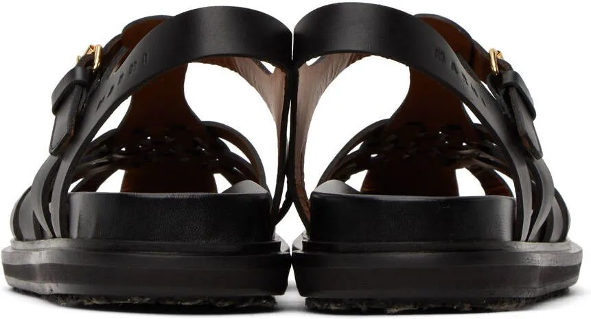 Marni Black Fisherman Sandals