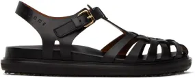 Marni Black Fisherman Sandals