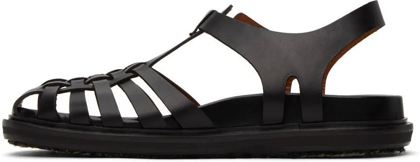 Marni Black Fisherman Sandals