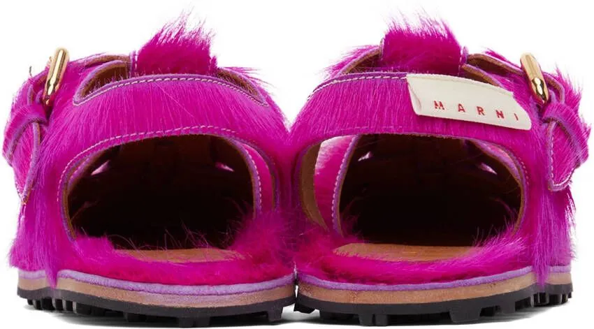 Marni Pink Textured Adventure Sandals