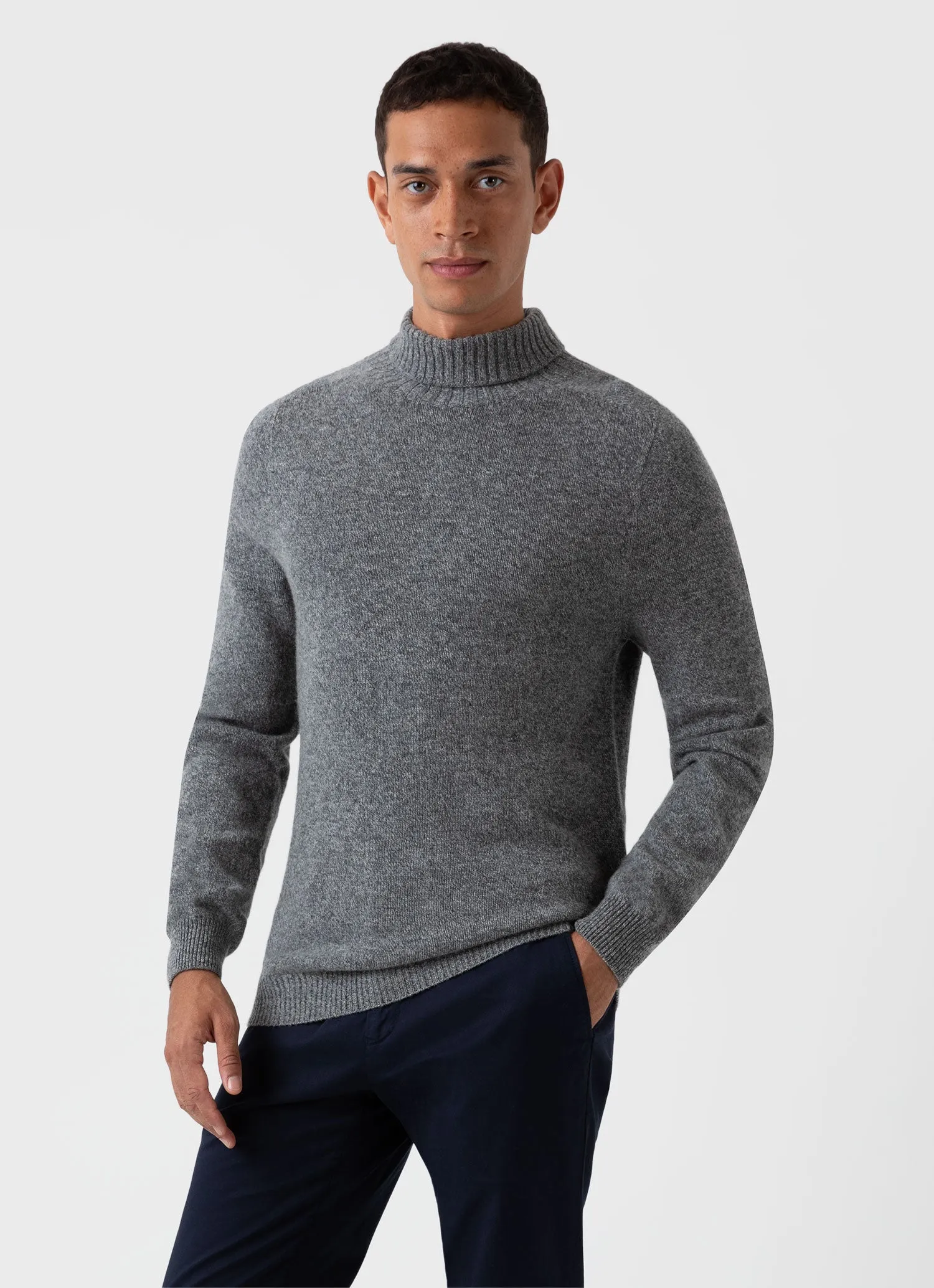 Grey Roll Neck Sweater