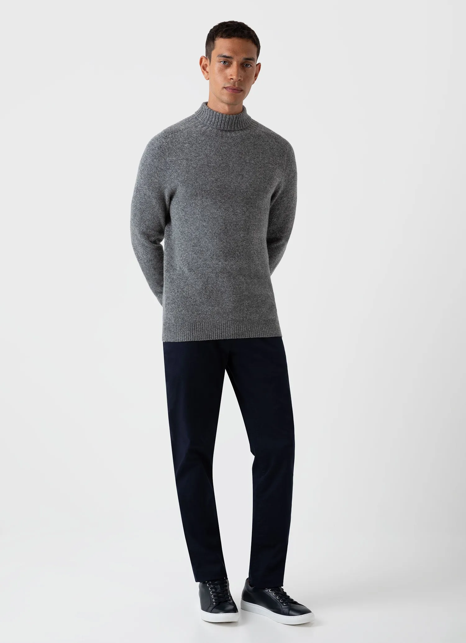 Grey Roll Neck Sweater