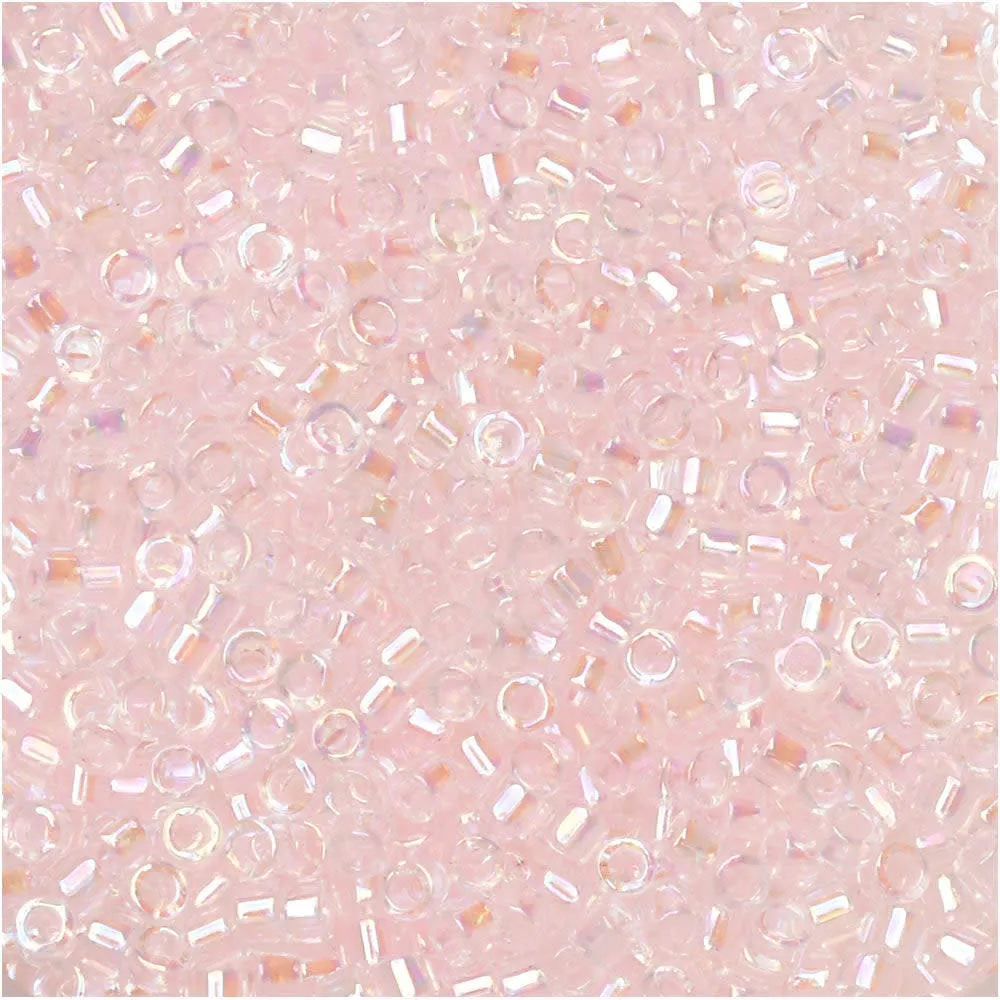 Charming Miyuki Delica Seed Beads, 11/0 Size, #082 Light Pink AB (7.2 Gram Tube)