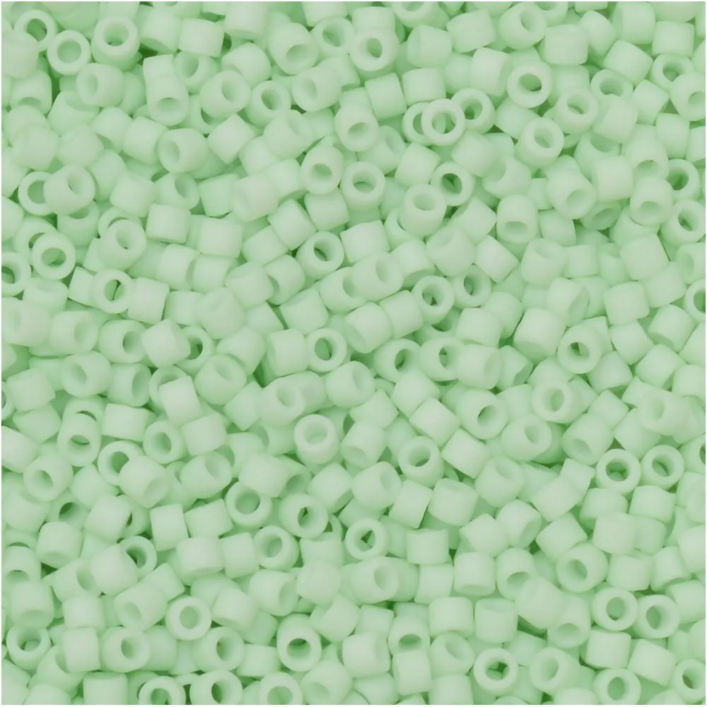 Miyuki Delica Seed Beads, #1516 Opaque Light Mint