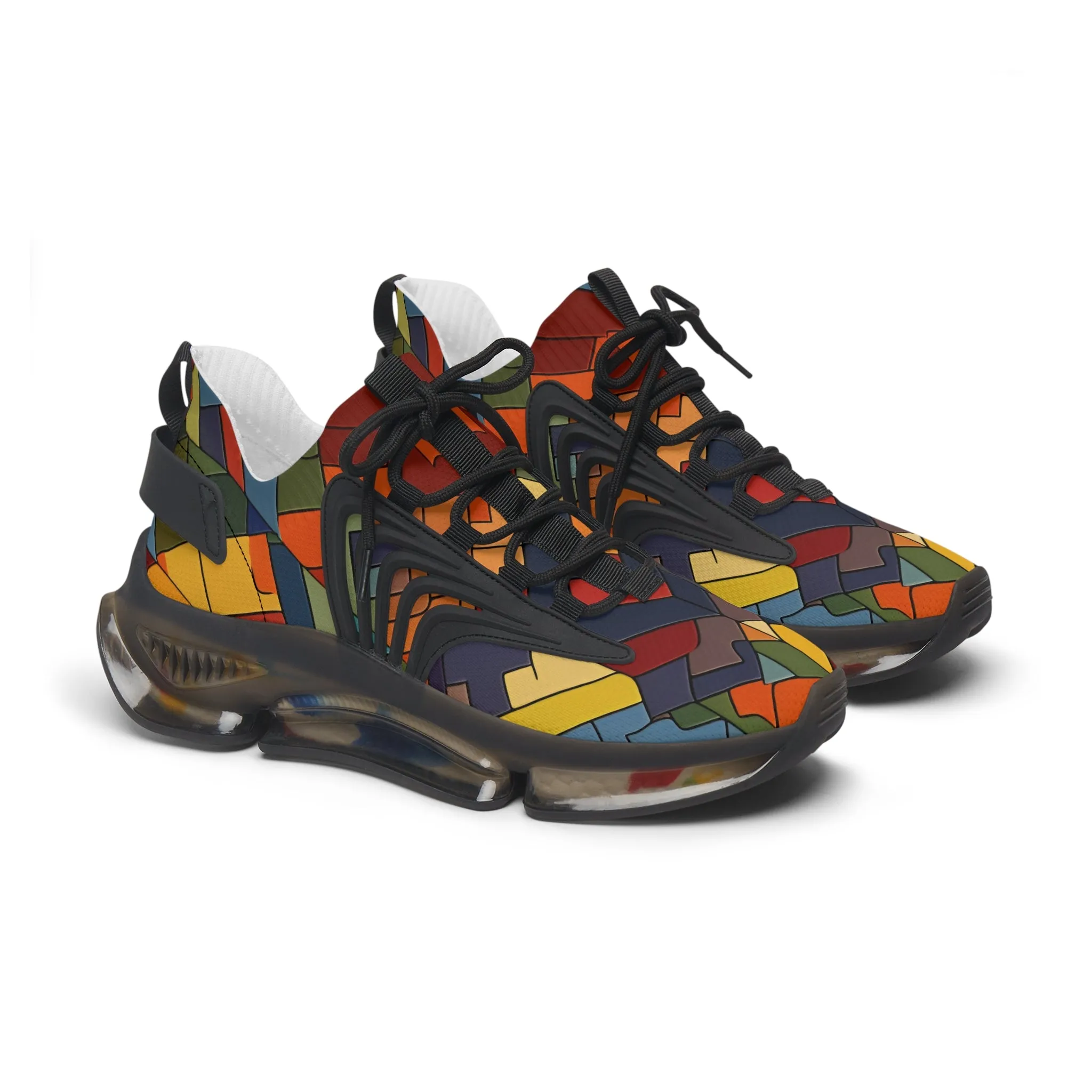 Multicolored Camouflage Women's Mesh Sneakers MB-000029