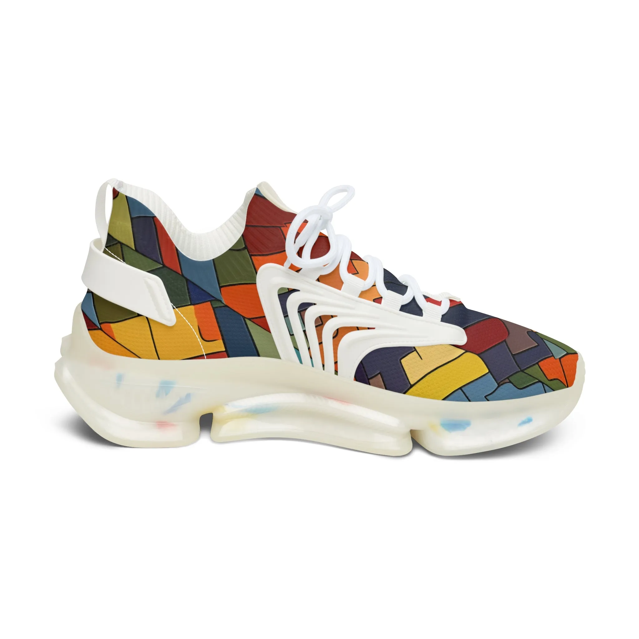 Multicolored Camouflage Women's Mesh Sneakers MB-000029