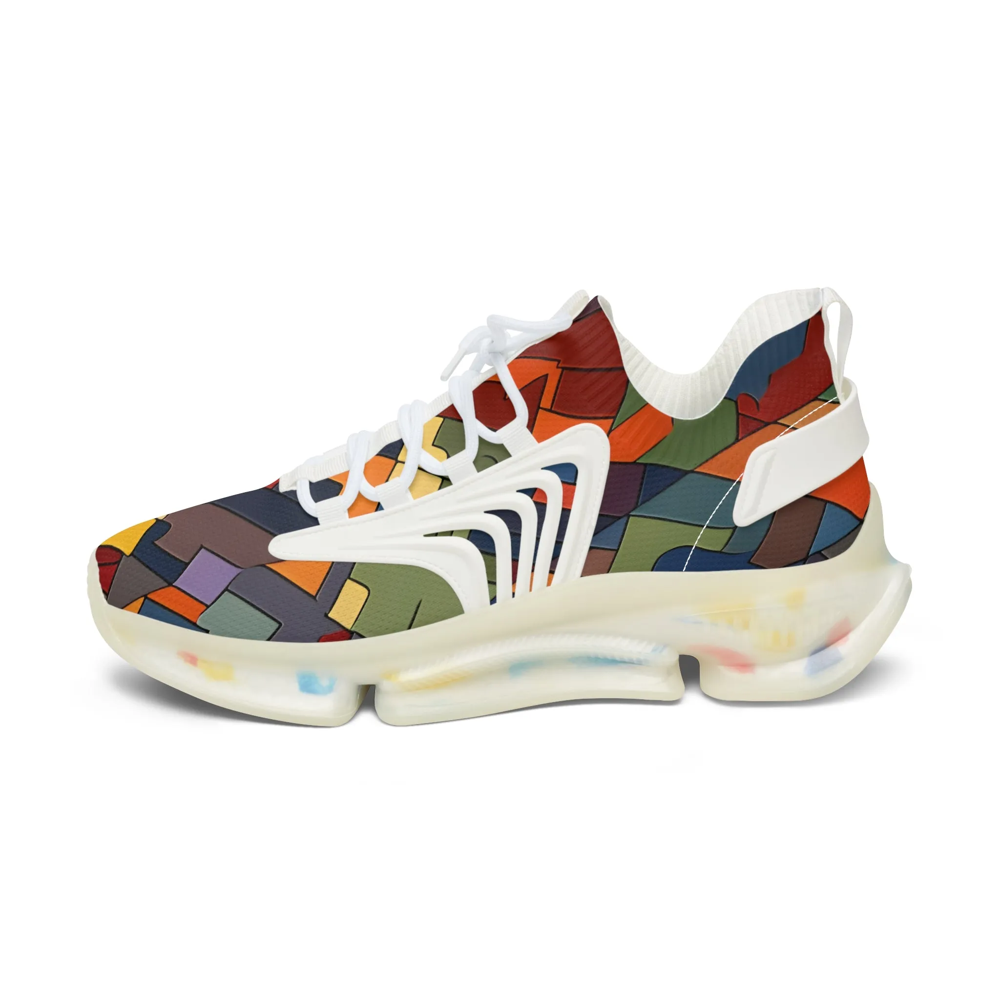 Multicolored Camouflage Women's Mesh Sneakers MB-000029