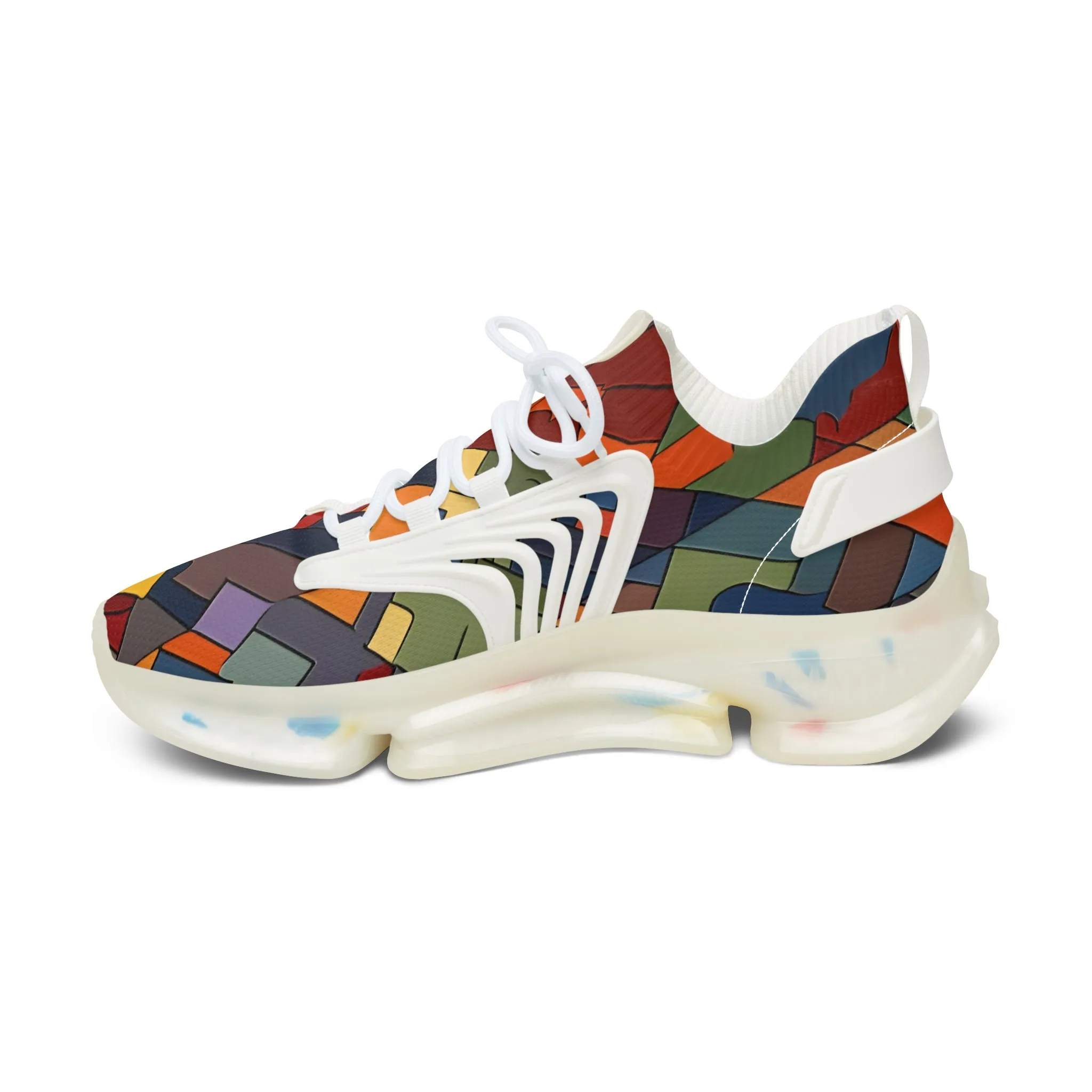 Multicolored Camouflage Women's Mesh Sneakers MB-000029