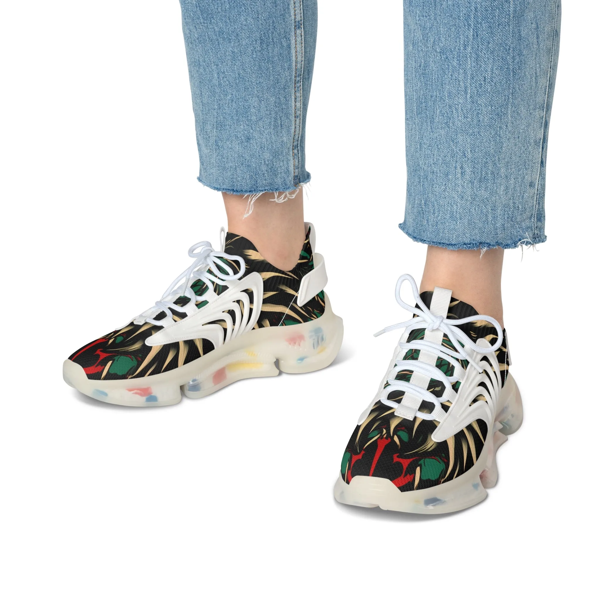 Multicolored Print Women's Mesh Sneakers - Stylish Look TB-000005