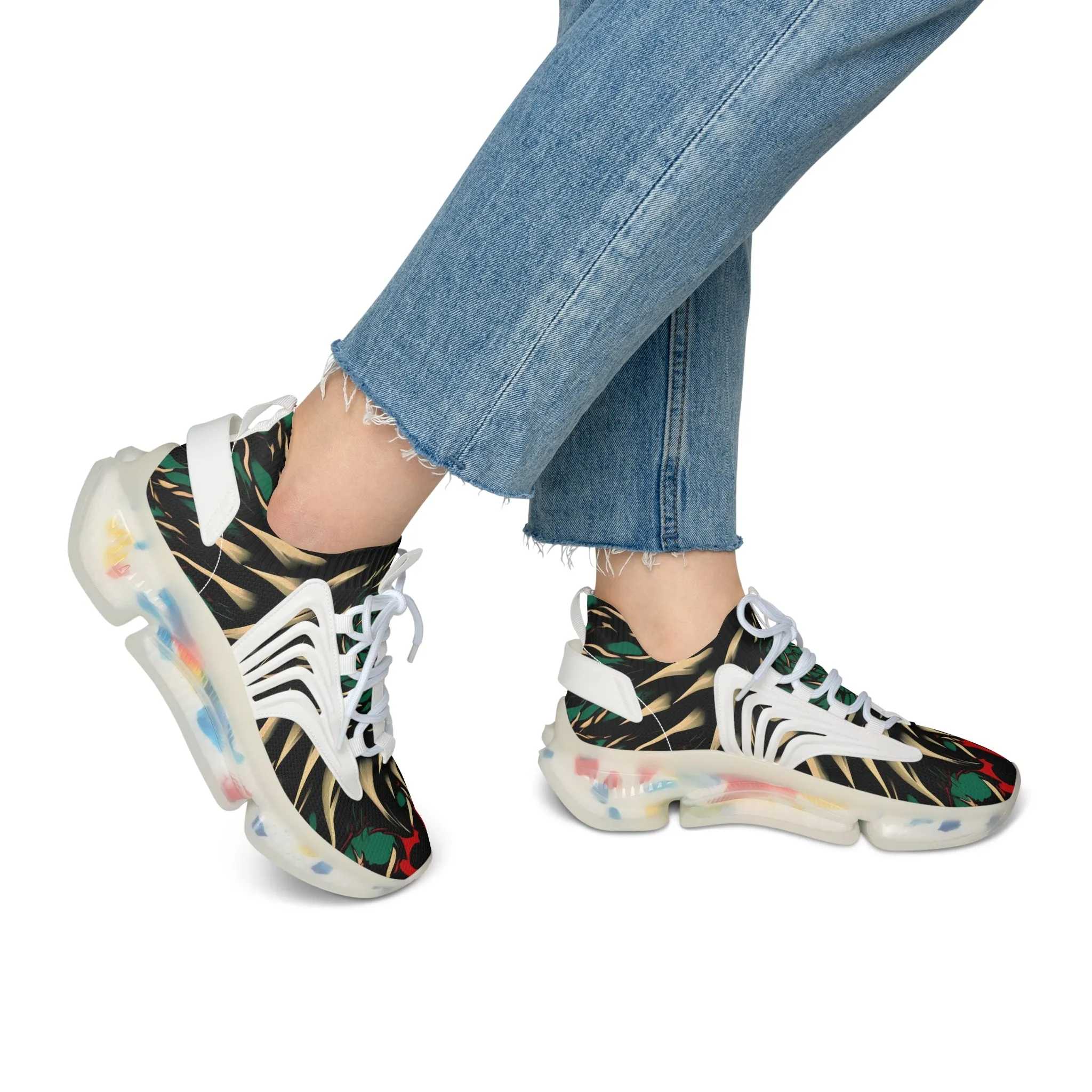 Multicolored Print Women's Mesh Sneakers - Stylish Look TB-000005