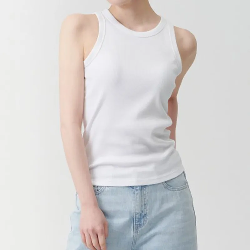 MUSINSA STANDARD Street Style Plain Cotton Medium Tank Tops and Sleeveless Shirts