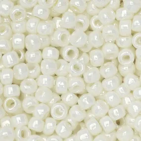 Toho Seed Beads Round 8/0 #122 Opaque Lustered Navajo White 8g