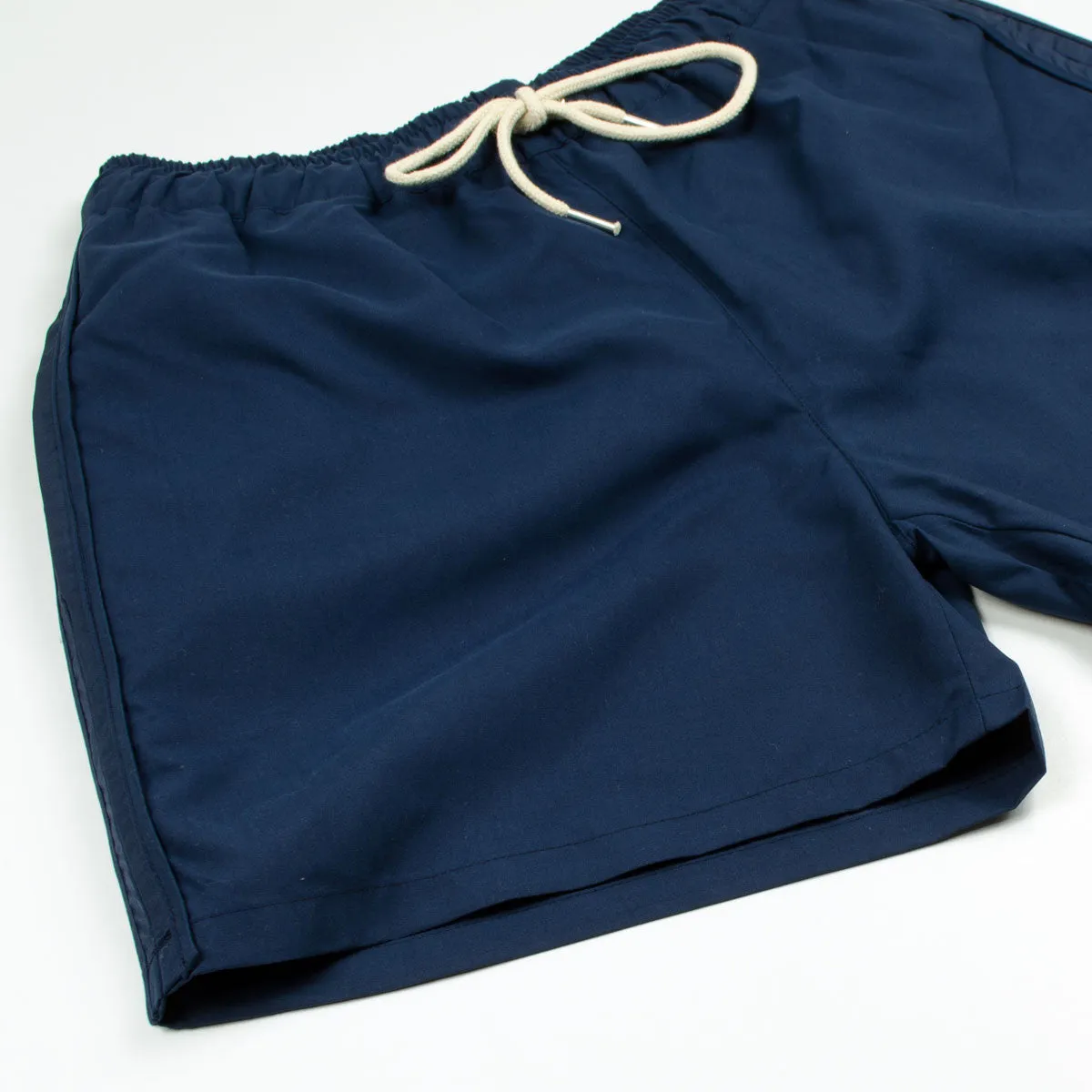 Navy William Swim Shorts by Soulland