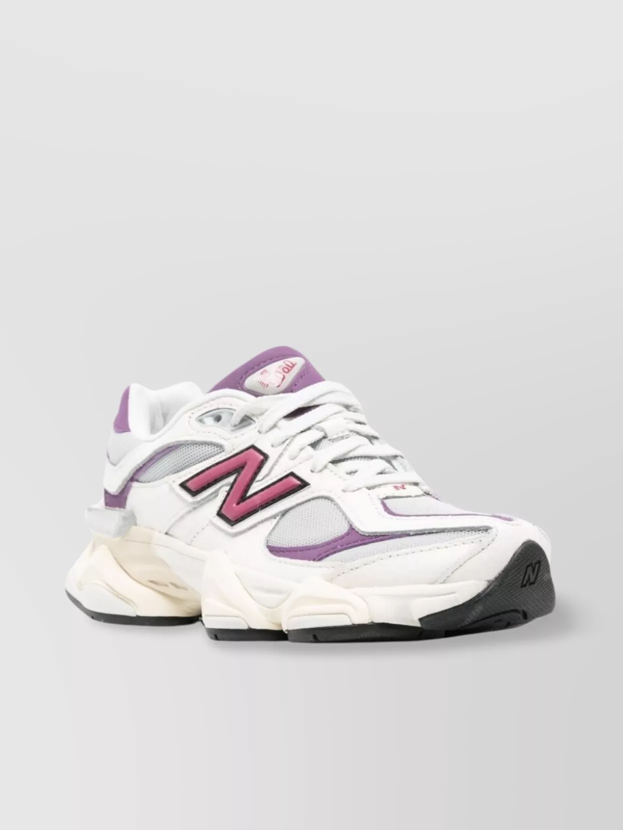 New Balance Chunky Sole Sneakers with Leather Panels and Mesh