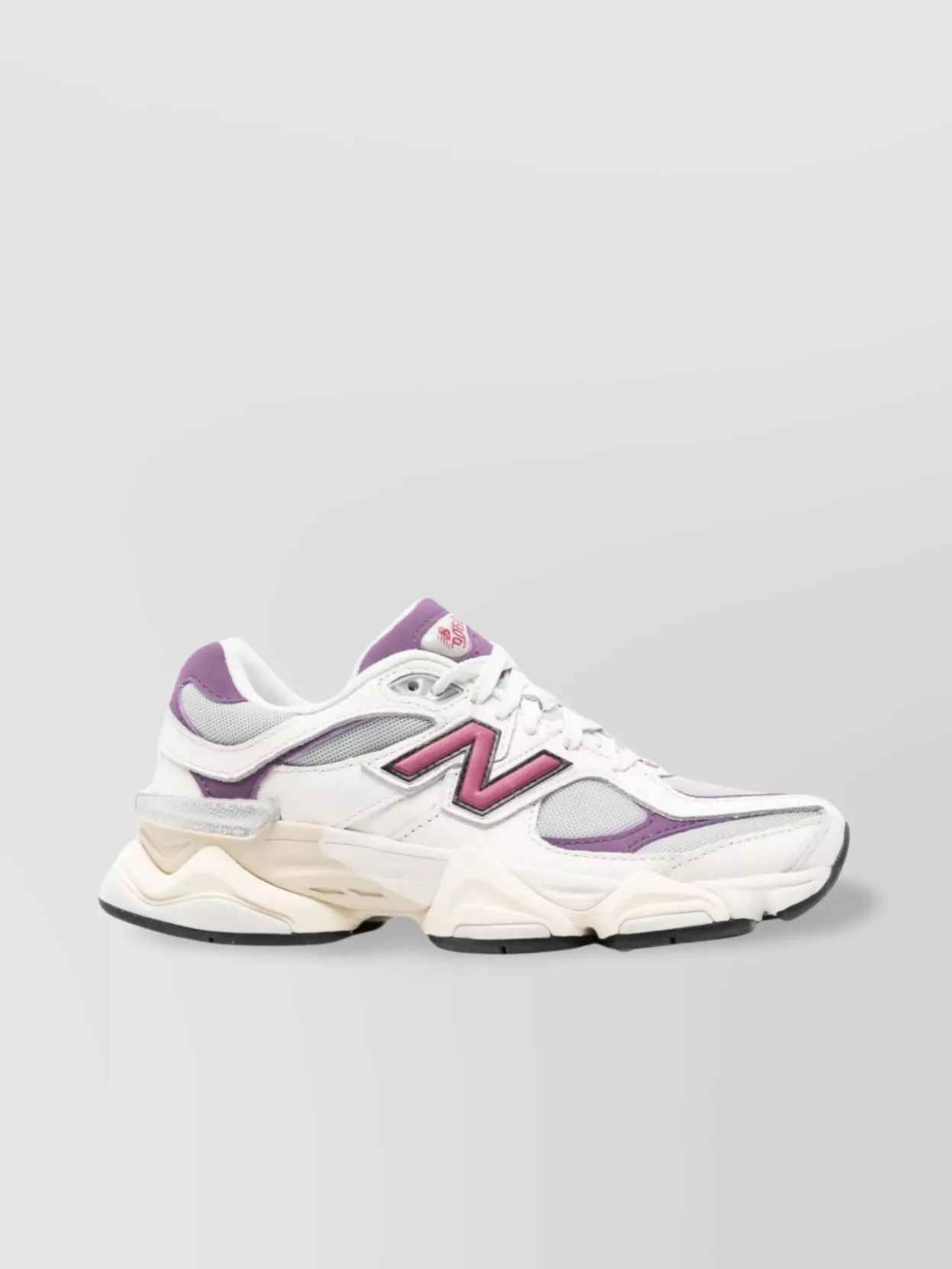 New Balance Chunky Sole Sneakers with Leather Panels and Mesh