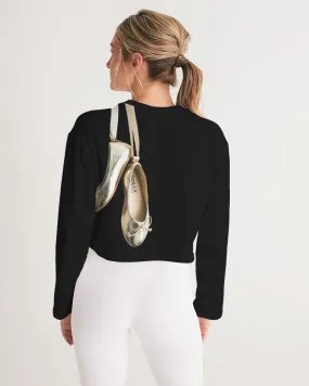 Cropped Sweatshirt with Gold Ballerinas