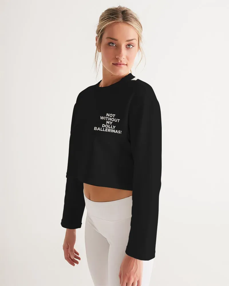 Cropped Sweatshirt with Gold Ballerinas