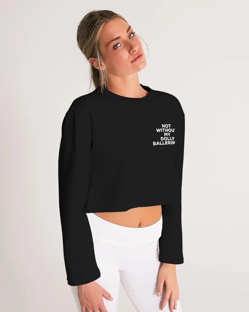 Cropped Sweatshirt with Gold Ballerinas