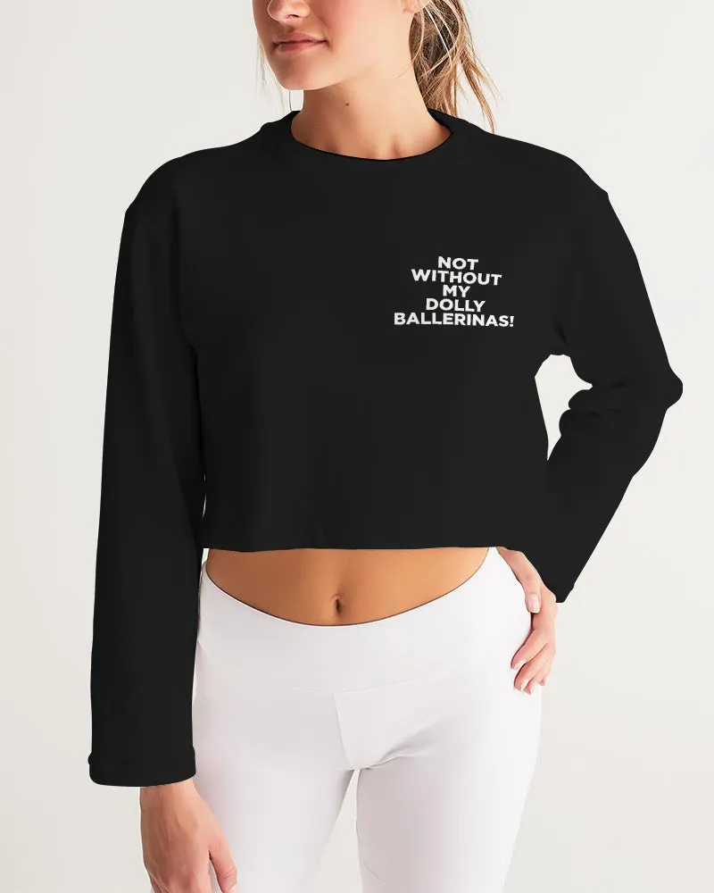 Cropped Sweatshirt with Gold Ballerinas