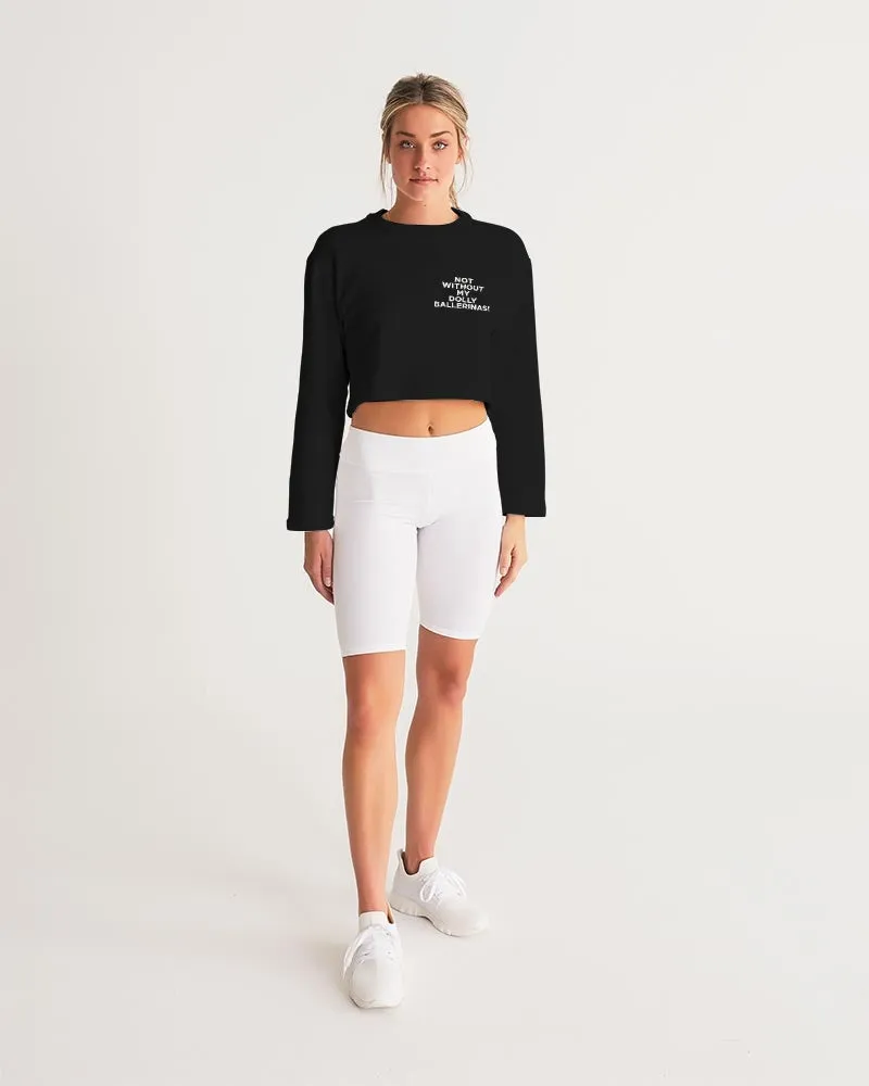 Cropped Sweatshirt with Gold Ballerinas