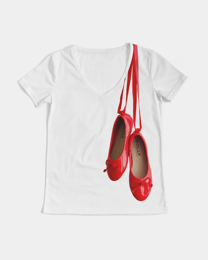 Red V-Neck Tee