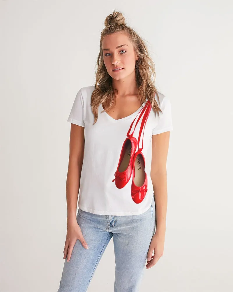 Red V-Neck Tee