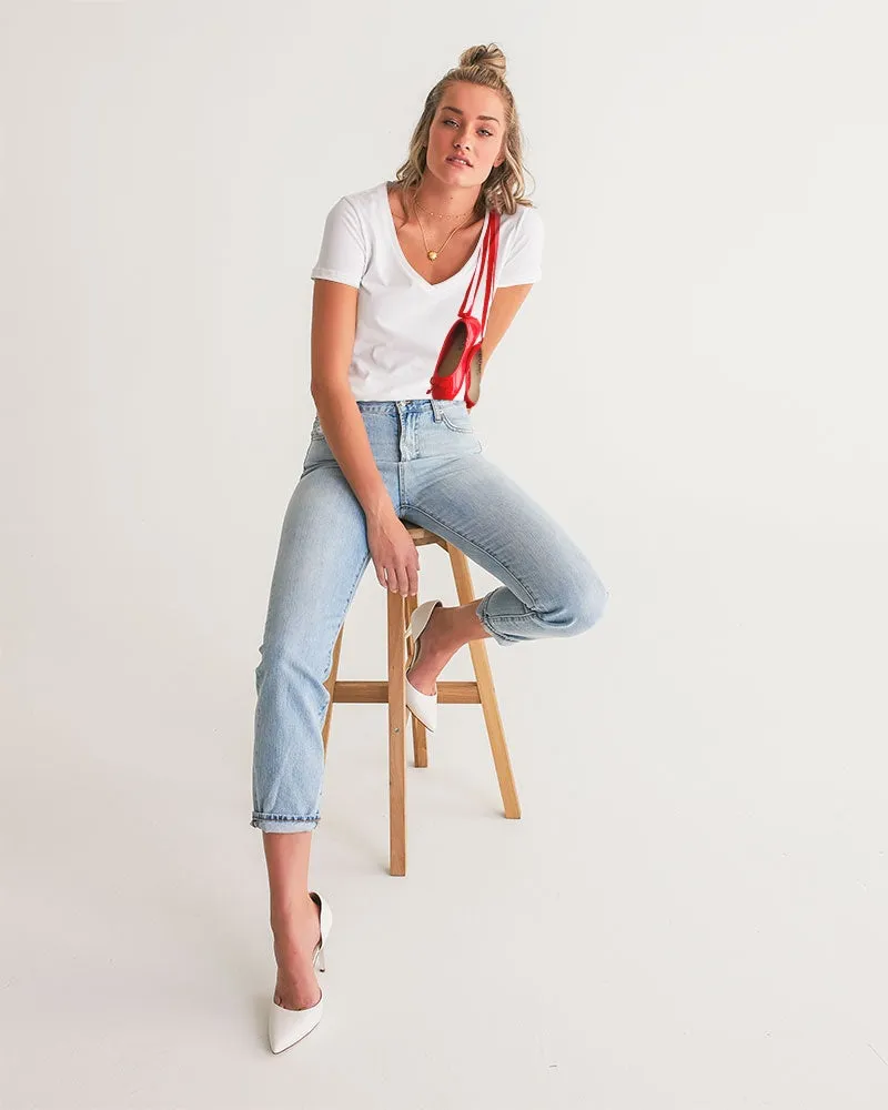 Red V-Neck Tee