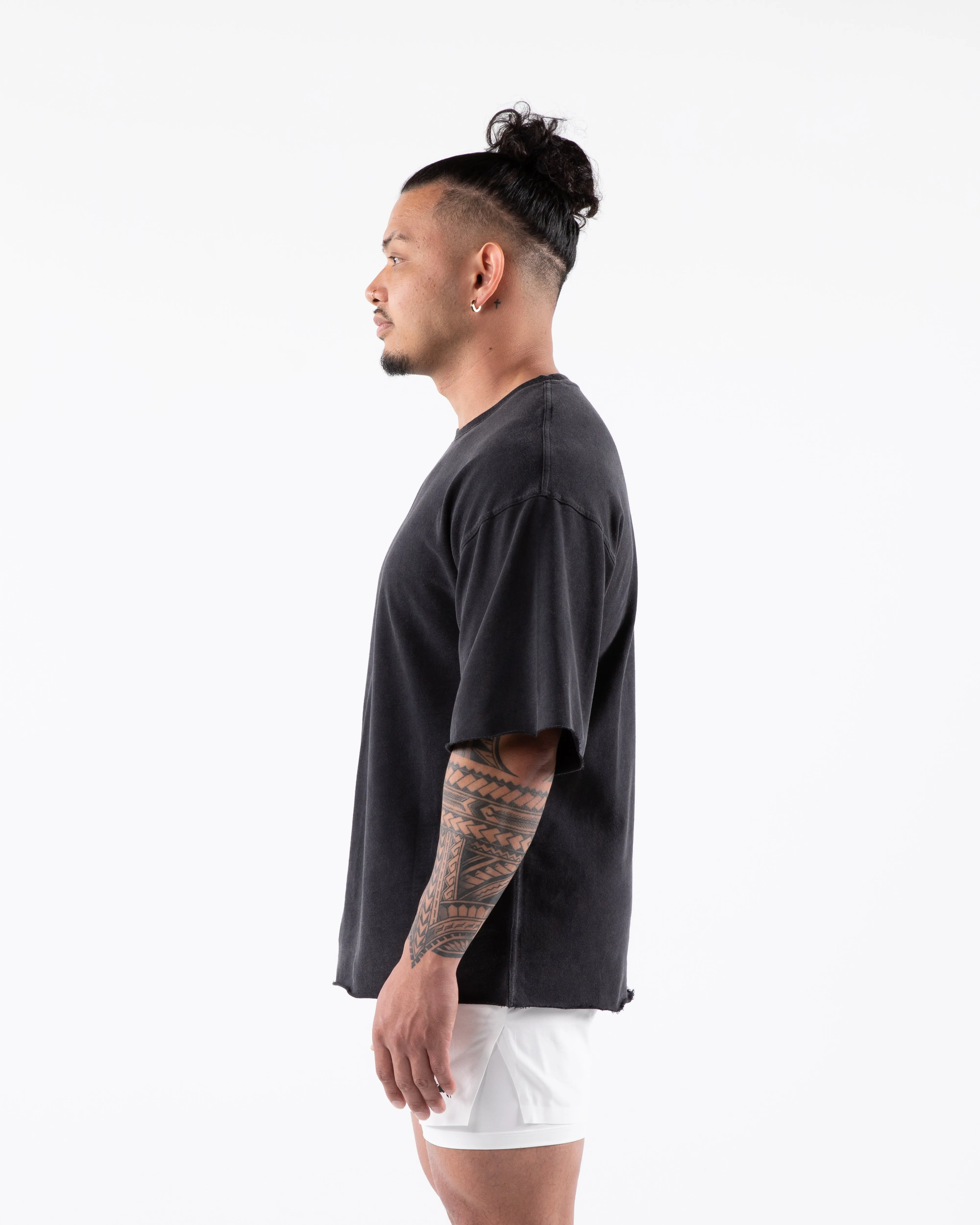 Terry Tee in Washed Black